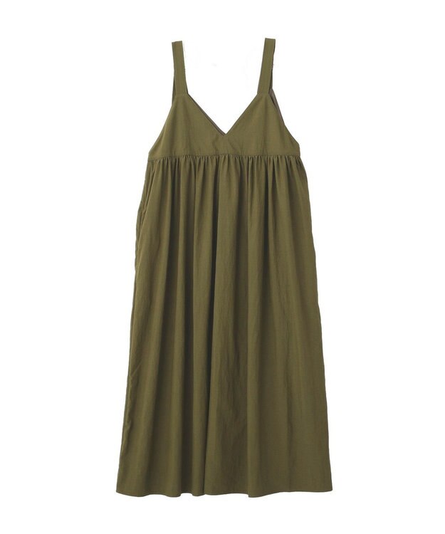 AMERICAN HOLIC 【選べる丈】Ｖネックワンピース Khaki
