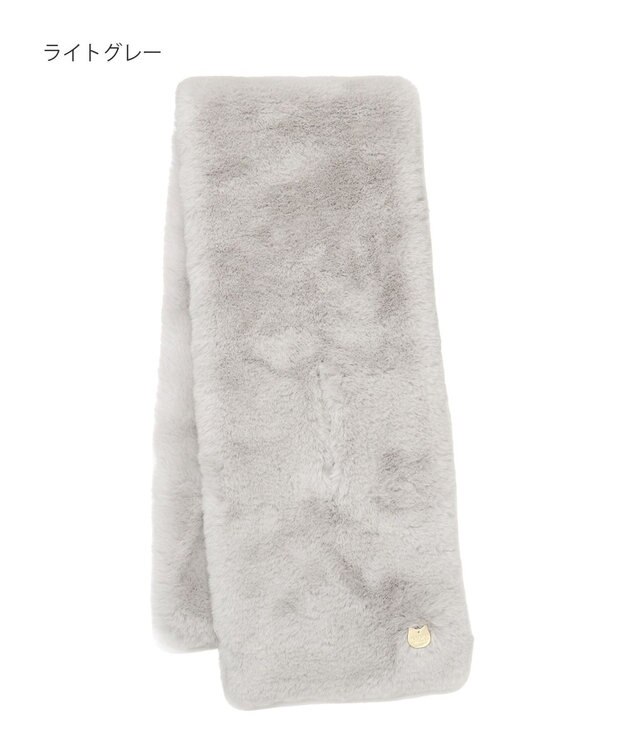 MOONBAT 【FUDGE11月号掲載】PAUL & JOE ACCESSOIRES フェイクファービッグマフラー ライトグレー