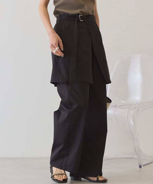 AMERICAN HOLIC 【2点セット】レイヤードパンツ Black