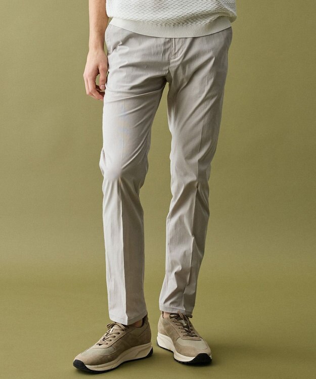 JOSEPH ABBOUD 【キングサイズ・ウエストも伸びる!/ストレッチ/軽量/Eco撥水/オーガニックコットン使用】マイクロピケストレッチ パンツ ライトグレー系8