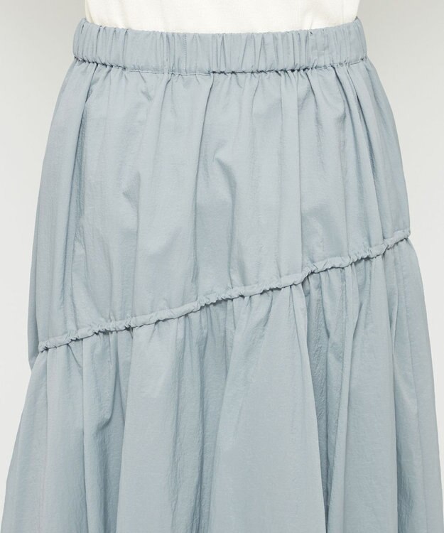 uncrave シアープルーフナイロン ドローコードスカート サックス