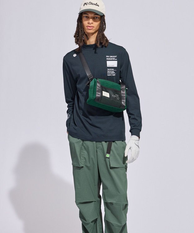 PW CIRCULUS 【MEN】ベーシックロングスリーブモックネック ゴルフ ブラック系