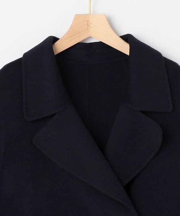 組曲 S ダブルブレストリバー コート ネイビー系