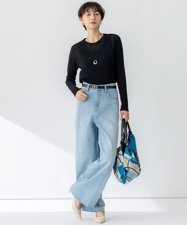 23区 ツイスト バックル ベルト ブラック系