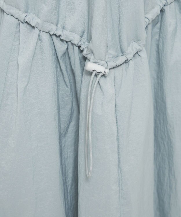 uncrave シアープルーフナイロン ドローコードスカート サックス