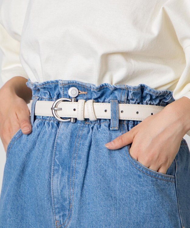 WEGO リングバックルベルト オフホワイト