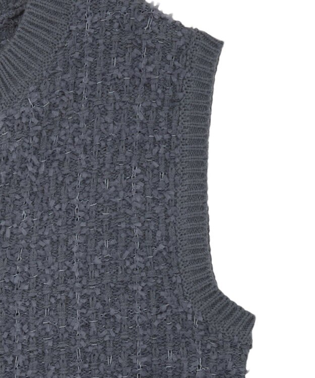 CRAFT STANDARD BOUTIQUE ツイード編みニットベスト Deep Purple
