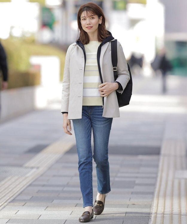 J.PRESS LADIES S 【撥水・WEB限定カラーあり】コットンポリエステル ツイル ショート コート グレージュ系