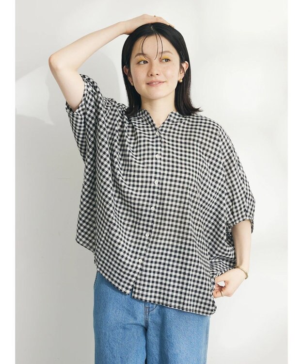 CRAFT STANDARD BOUTIQUE バンザイブラウス Gingham Check