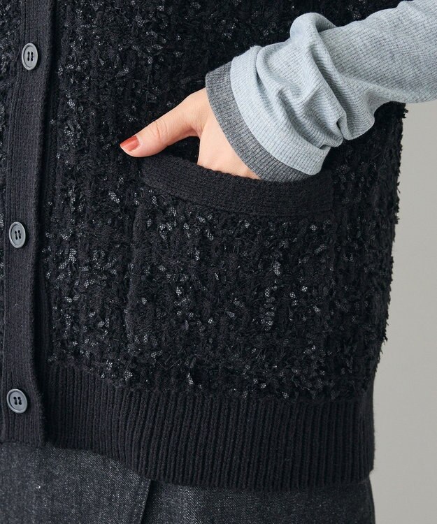 CRAFT STANDARD BOUTIQUE ツイード編みニットベスト Black