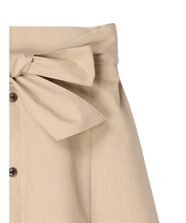 earth music&ecology ウエストリボンヘムスカート Beige
