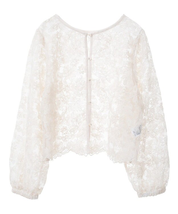 AMERICAN HOLIC 前後２WAYシアーレースブラウス Ivory