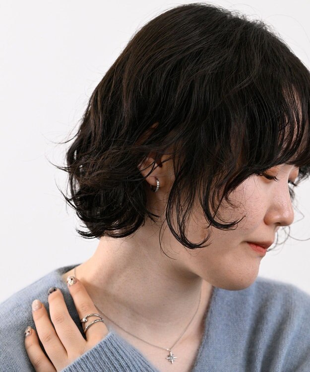 blancotokyo 【金属アレルギー対応】ジルコニアフープピアス CLARA シルバー