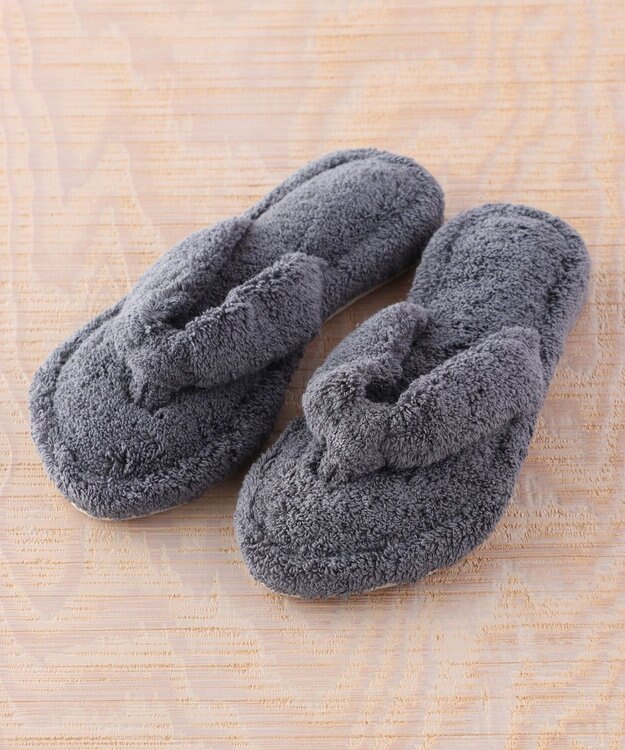 UCHINO タオルサンダルスリッパ「リラックス」【Mサイズ23-25cm】洗えるスリッパ グレー