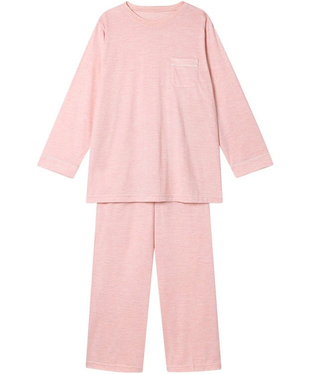 ワコール／睡眠科学 パジャマ シルク100%(本体) 天竺素材 長袖 長ズボン レディース YDX547 睡眠科学／ワコール ロマンピンク