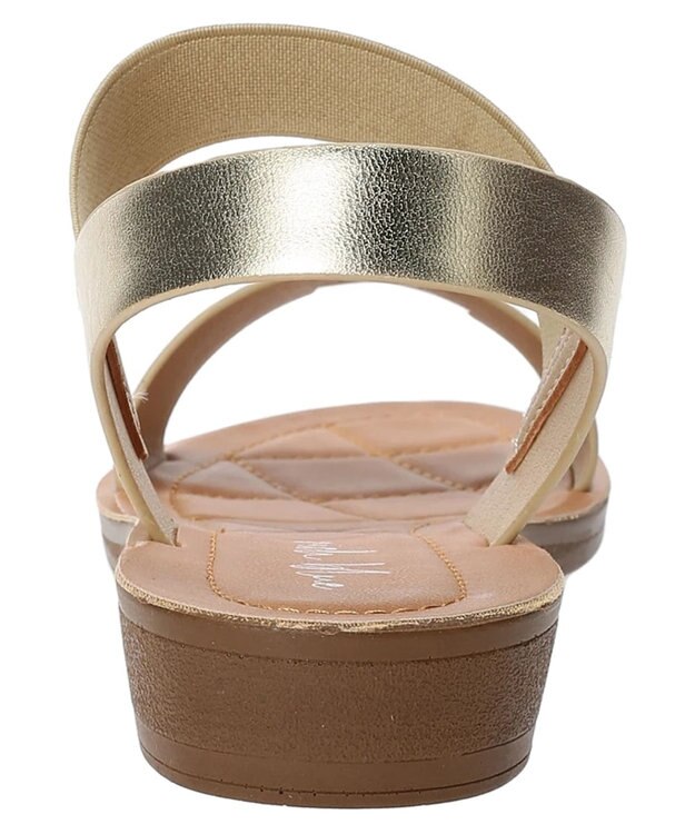 Green Parks ・ｒｉｃｈ　ｂｌｕｅ　ゴムストラップサンダル Gold