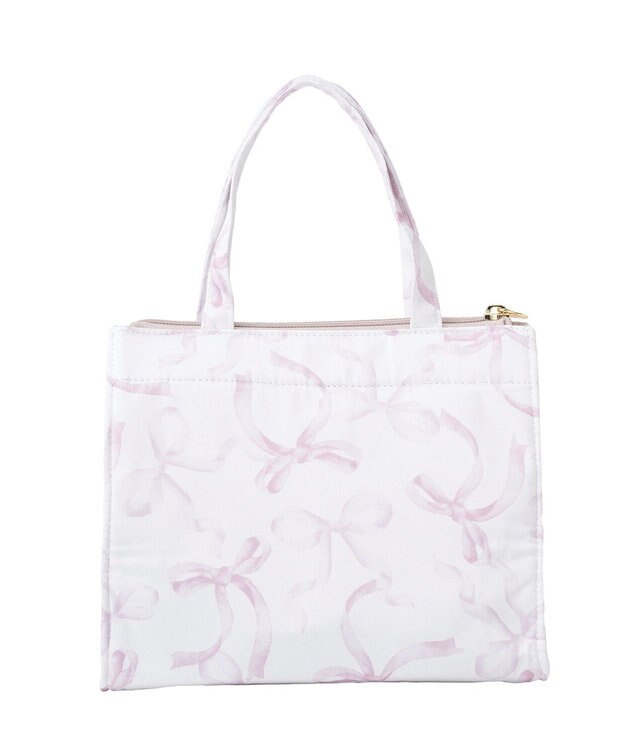 Maison de FLEUR 【保冷機能付き】リボン柄保冷バッグ Pink