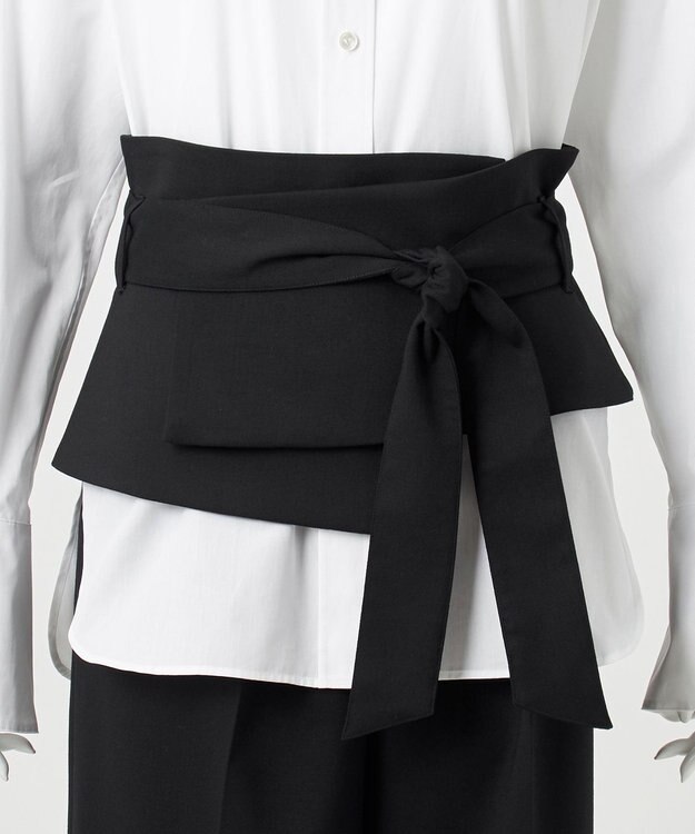 23区 L 【エステータ】ウールダブルクロス カマーバンド ブラック系