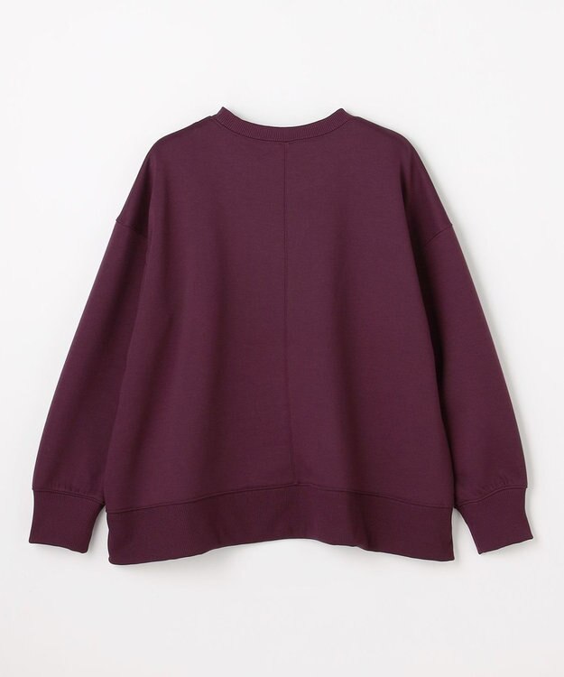 ANY L サイドドットダンボールトレーナー ワイン