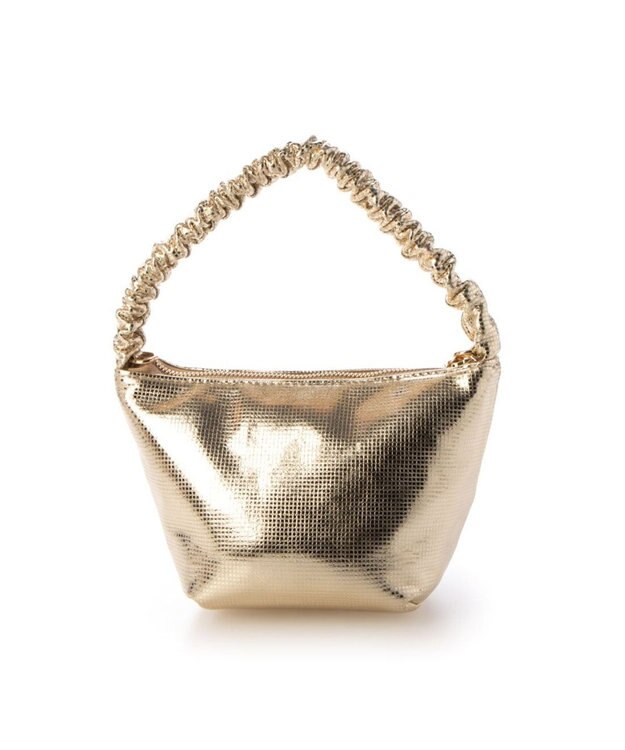 UNBILLION カシュカシュ cachecache / ギャザーハンドルメタリックミニショルダー ゴールド