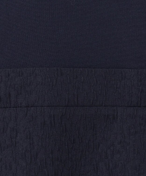 ICB 【洗える】 ニットコンビジャガード ワンピース ネイビー系