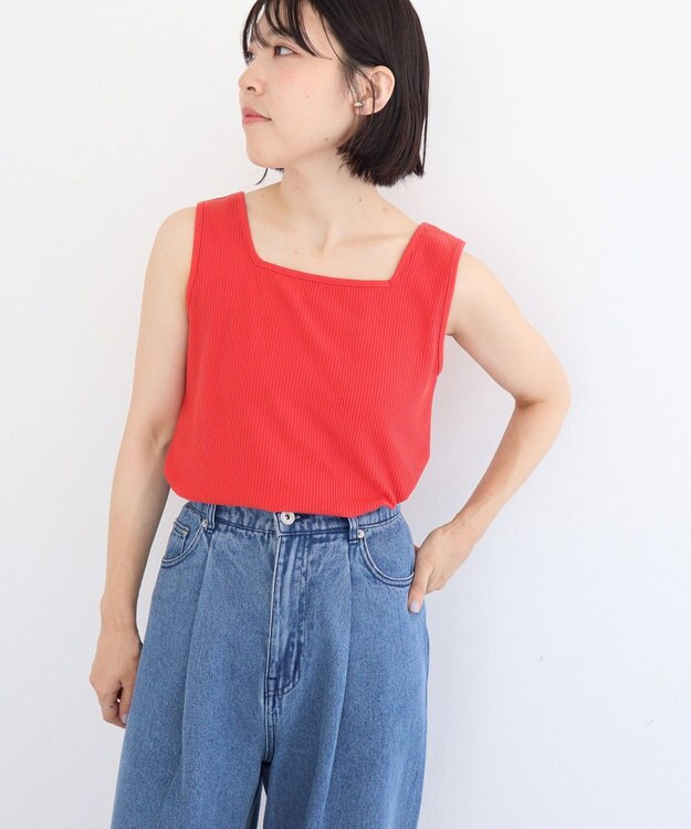 Green Parks 前後２ＷＡＹ　リブタンクトップⅡ Red