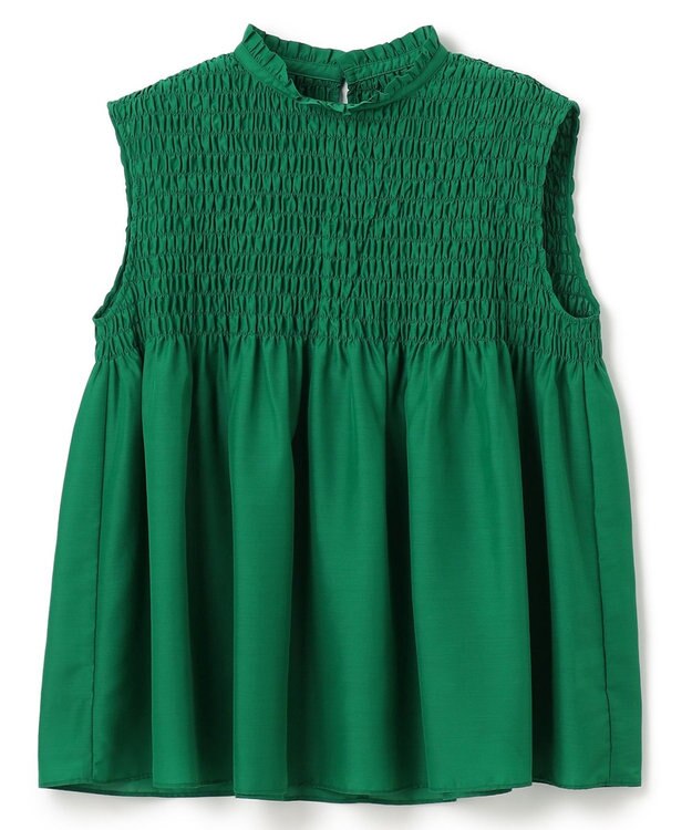 UNFILO 【WEB限定】シアーシャーリングブラウス グリーン