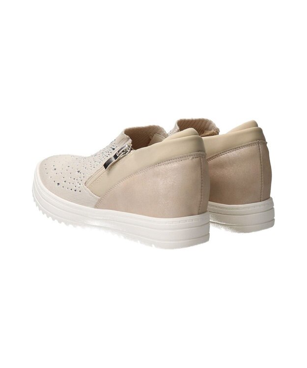 Bridget Birkin 【Round About】ラインストーンインヒールスニーカー ホワイトコンビ