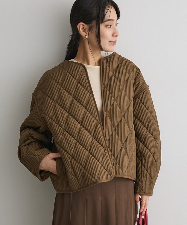 CRAFT STANDARD BOUTIQUE キルティングパイピングブルゾン Khaki