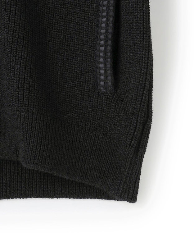 JOSEPH HOMME 【HIGH GRADE LINE】スプリットバルキーウール　ドライバーズニット ブラック系5