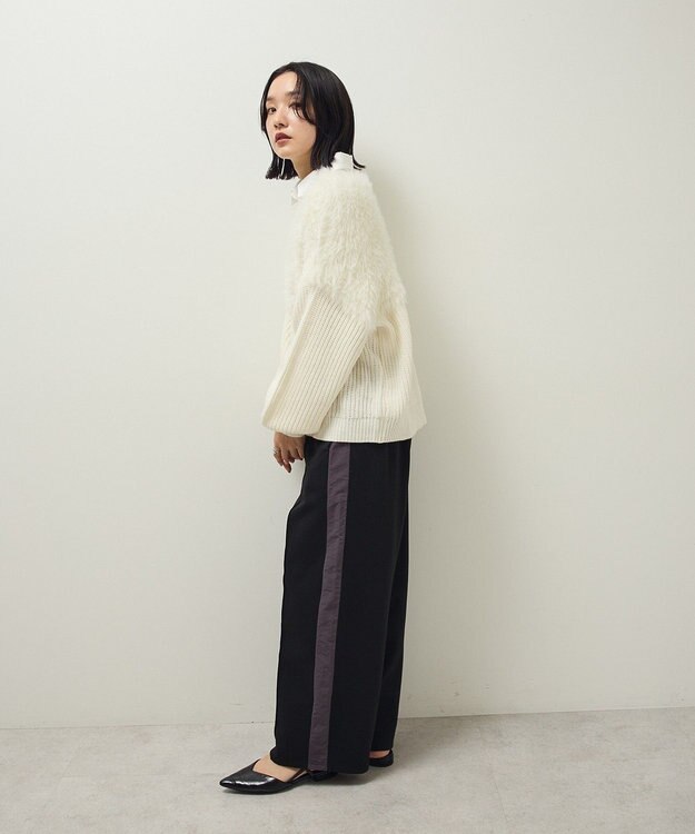 Green Parks ・Ｐｅｔｉｔ　Ｆｌｅｕｒ　シャギーキリカエニット Off White