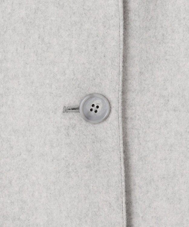 J.PRESS LADIES ショートビーバー フーデッド コート ライトグレー系