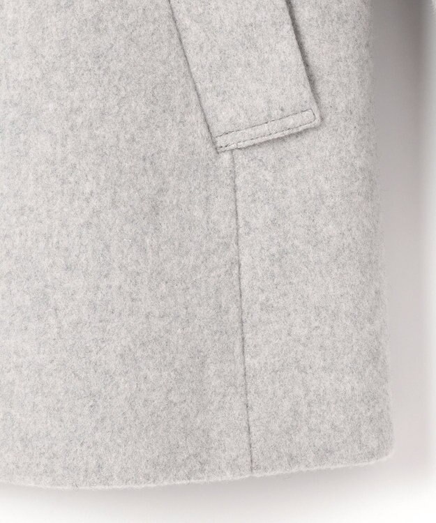 J.PRESS LADIES ショートビーバー フーデッド コート ライトグレー系