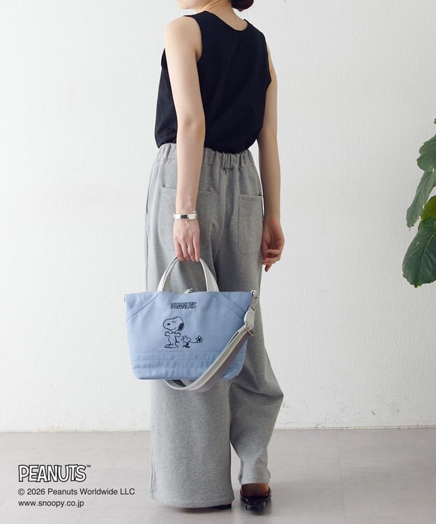 russet 《PEANUTS×russet》リバーシブルトートバッグ(CE-1744) L.Blue