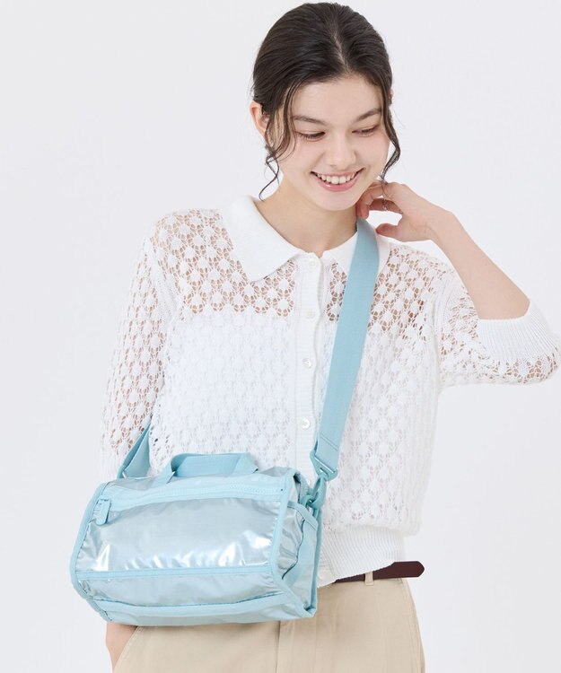 LeSportsac MINI DUFFEL CROSSBODY/アクアブルーシャイン アクアブルーシャイン