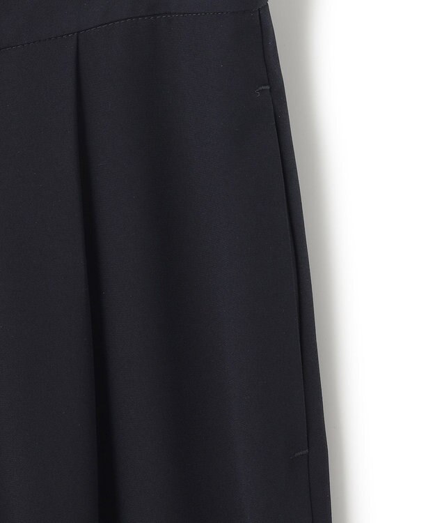 23区 S 【洗える】バックサテンアムンゼン ワイドパンツ ネイビー系