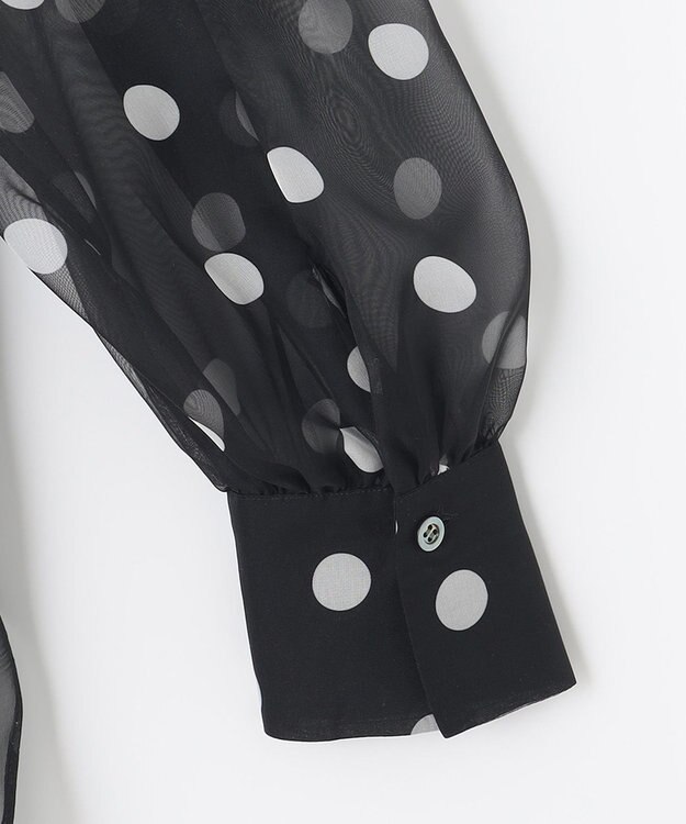 組曲 S 【組曲×setsuko sagittaire】シフォンプリント2WAYブラウス ブラック系5