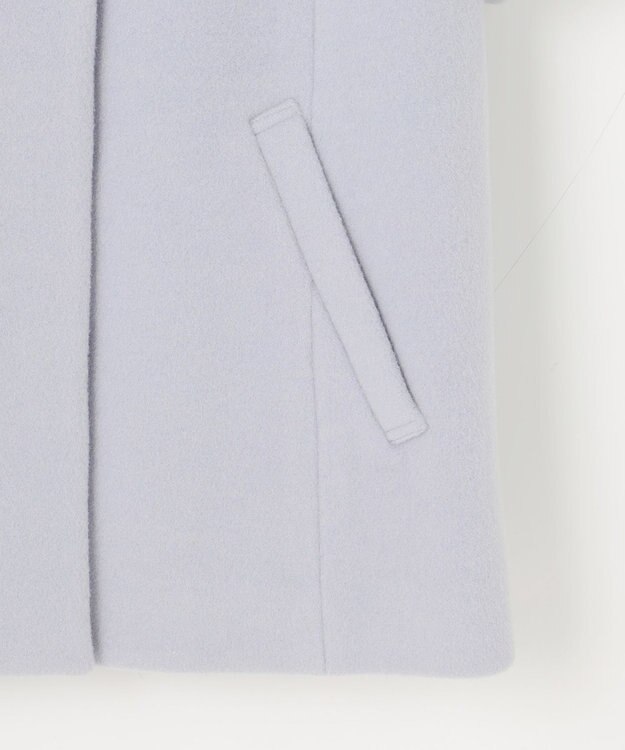 ANY SIS 【2WAY】ファインウールモッサ ショートコート 【WEB・一部店舗限定】ライトブルー