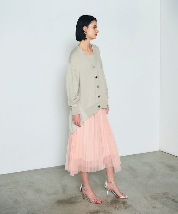 GRACE CONTINENTAL ティアードラップチュールスカート ピンク