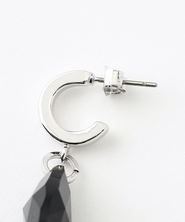 ICB 天然石ピアス ブラック系