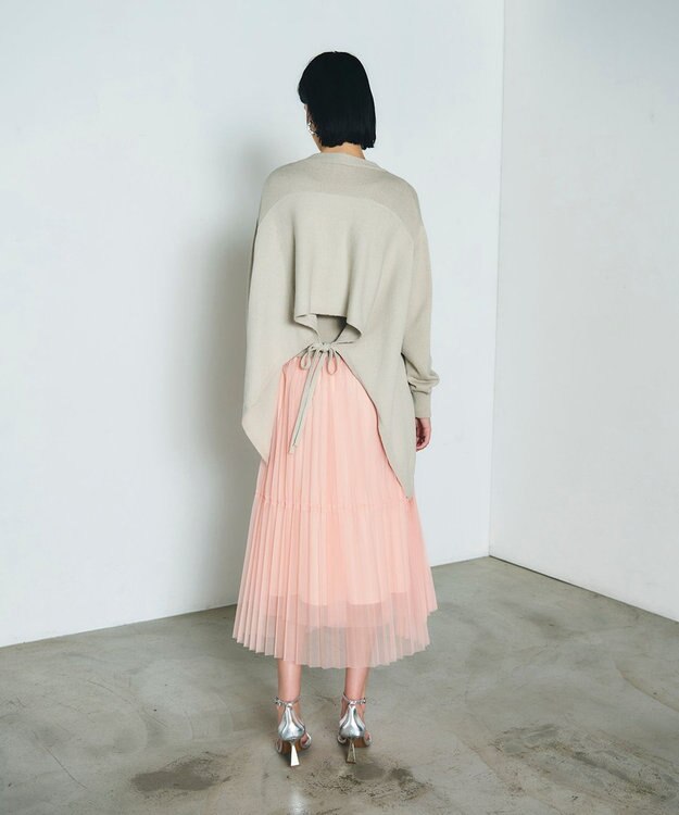 GRACE CONTINENTAL ティアードラップチュールスカート ピンク