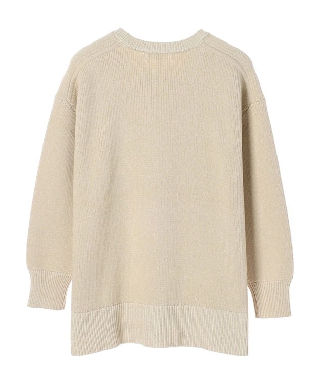 AMERICAN HOLIC クルーネック編み違いニットチュニック Light Beige