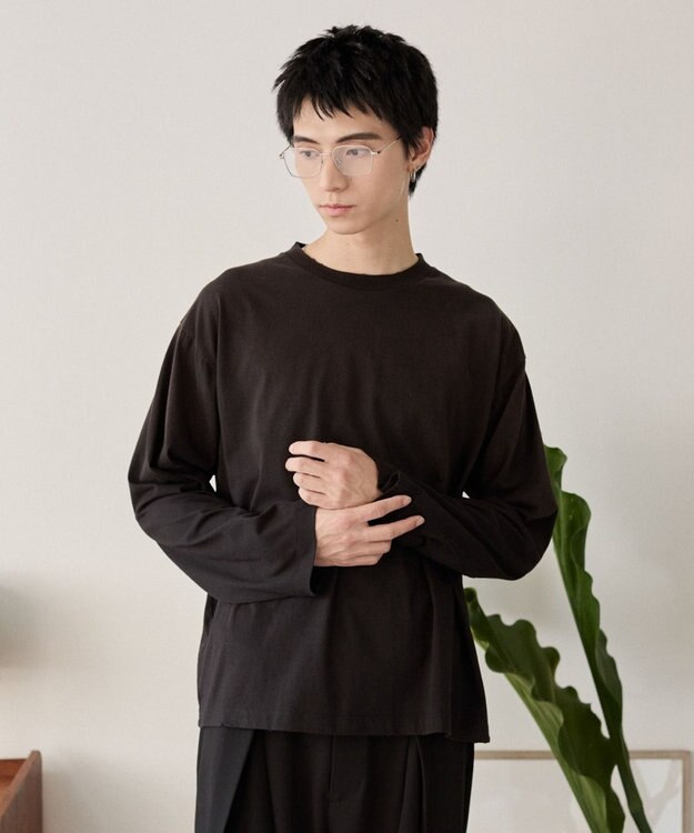 WEGO ルーズスプレーT（長袖） ブラック