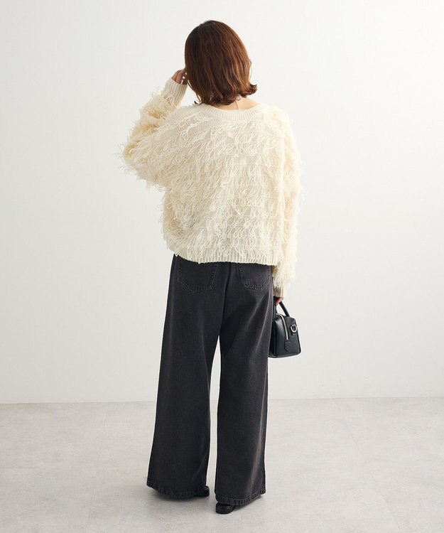 Green Parks ループニットカーディガン Ivory