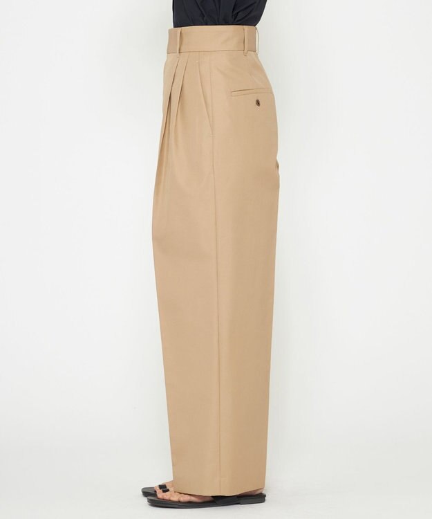 uncrave 【撥水・花粉防止・洗濯機洗い可】クリアツイル ワイドパンツ（uncrave STANDARD） ベージュ