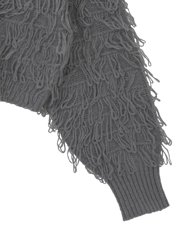 Green Parks ループニットカーディガン Gray