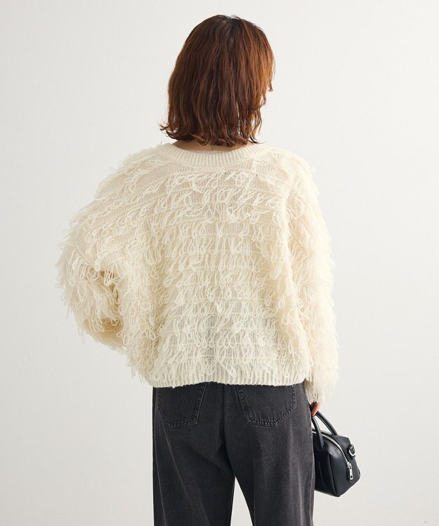 Green Parks ループニットカーディガン Ivory