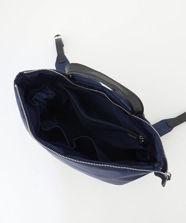 Y'SACCS ナイロン牛革リュック ネイビー