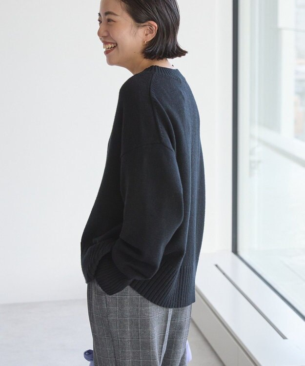 AMERICAN HOLIC バイパチモックネックニットプルオーバー Black