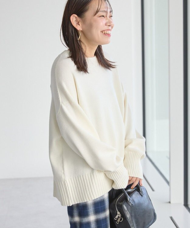 AMERICAN HOLIC バイパチモックネックニットプルオーバー Ivory